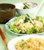 中華風エビのマヨ炒めの献立