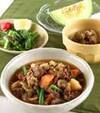 牛肉とジャガイモの炒め煮の献立