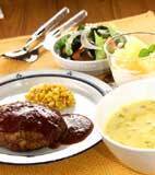 いつものハンバーグの献立