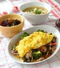 「野菜炒めオムレツのっけ」の献立