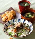 ウナギの混ぜ寿司の献立