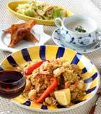 簡単パエーリャの献立