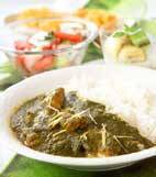 ホウレン草カレーの献立