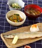 新サンマの塩焼きの献立