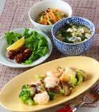 エビと野菜の中華炒めの献立