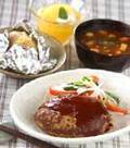 「ハンバーグと野菜炒め」の献立