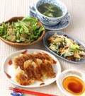 「ふわふわ焼き餃子」の献立