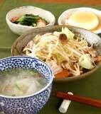 あんかけ野菜炒めの献立