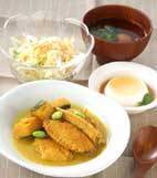 鶏カボチャのカレー煮の献立