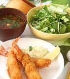 シンプルエビフライの献立