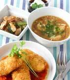 エビのクリームコロッケの献立