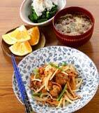 鶏肉の南蛮漬けの献立