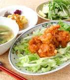 海老のチリソースの献立