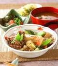 「たっぷり野菜と一緒に！味しみ肉豆腐」の献立