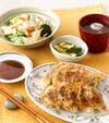 焼きキャベツ餃子の献立