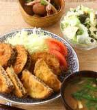 米ナスのはさみ揚げの献立