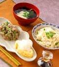 「タケノコご飯」の献立