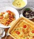 卵たっぷりのキッシュの献立