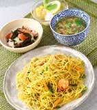 カレービーフンの献立