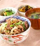 すぐできる！かんたん牛丼の献立