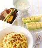 さっぱりカルボナーラの献立