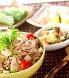 豚シャブサラダうどんの献立