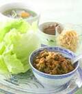 「ひき肉納豆のレタス包み」の献立