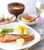 鮭のムニエルの献立