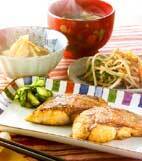 ハマチの照焼きの献立