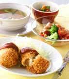 ツナジャガコロッケの献立