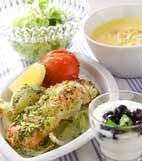 魚のガーリック焼きの献立