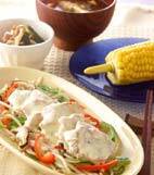 チキンソテー・梅ソースの献立