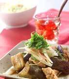 ナスと豚肉のみそ炒めの献立