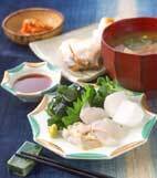 ホタテのお造りの献立