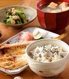 里芋の炊き込みご飯の献立