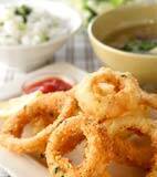 オニオンリングフライの献立