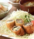 豚肉のチーズ巻きフライの献立