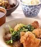 鶏肉と里芋のゴマ風味煮の献立