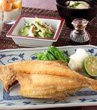 干しカレイの唐揚げの献立