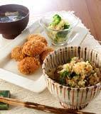 カキの炊き込み御飯の献立