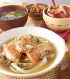 鮭とキャベツの蒸し煮の献立