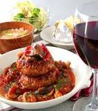 煮込みハンバーグの献立