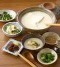 「豆乳湯豆腐なべ」の献立