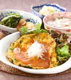 ホタテ卵チリソースあんの献立