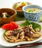 イカのニンニクマヨ炒めの献立