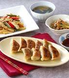 モチモチ焼き餃子の献立