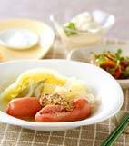 ソーセージ白ワイン蒸しの献立