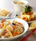 具だくさんの基本の中華丼の献立