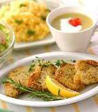 鶏肉のハーブパン粉焼きの献立