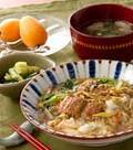 「ウナギの卵とじ」の献立